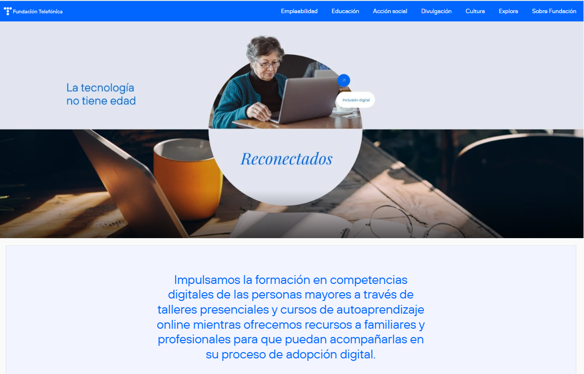 Mayores y Nuevas Tecnologías - Reconectados Fundación Telefónica - ViveLibre